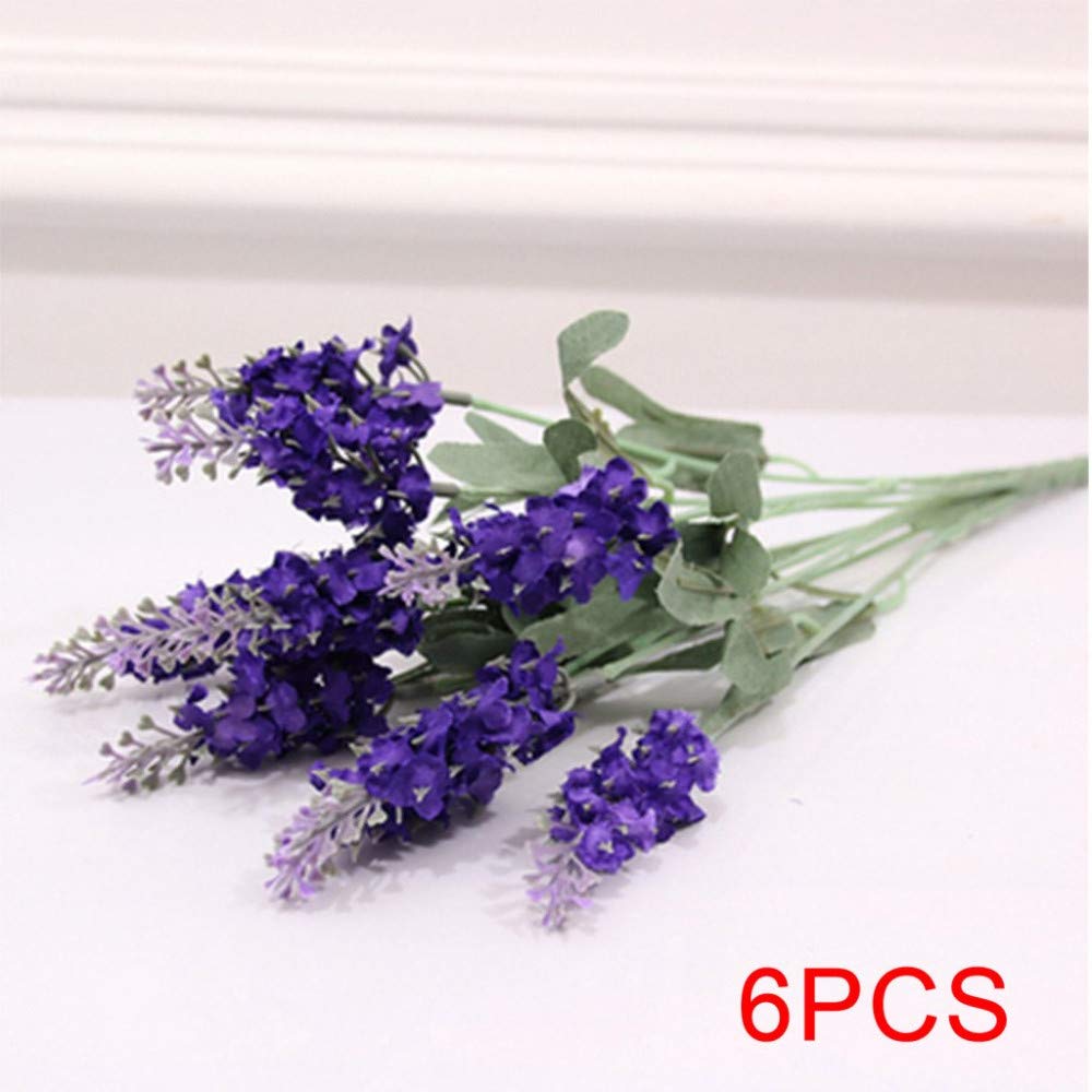 azirbuild Purple Silk Flowers Bulk / Artificial Delphinium Purple (12