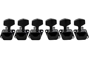 Musiclily3L+3R Semi-closed Guitar Tuners Guitar String Tuning Pegs Keys Machine Heads Set for Epiphone Les Paul SG Electric Guitar or Acoustic Guitar, Black