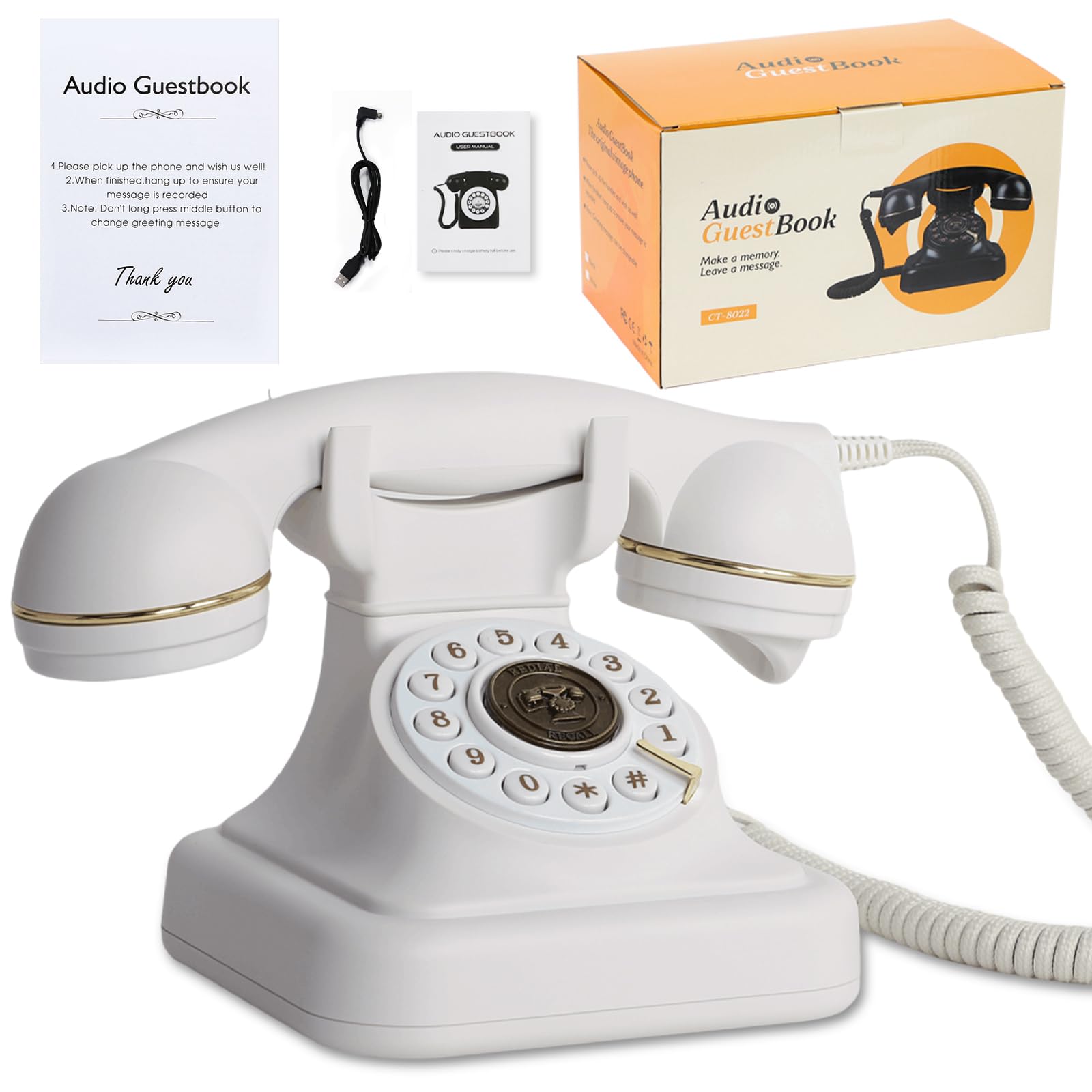 Photo 1 of ROOMEDAL Audio Guest Book Wedding Phone- Record Customized Audio Messages with GuestBook – A Personal and Convenient Way to Preserve Your Special Occasions