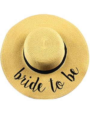 Funky Junque’s Women’s Bold Cursive Embroidered Adjustable Beach Floppy Sun Hat