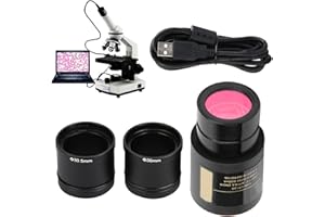 USB Eyepiece Microscope, Electronic Microscope Eyepiece 1.3mp USB 2.0 Electronic for 23.2mm 30.0mm 30.5mm Microscope Drive wi