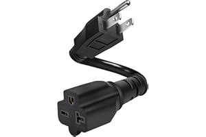 Ufixed Heavy Duty 1Ft NEMA 5-15P to 6-20R EV Charger Power Adapter Cord, for Electric car Charger Nema 6-20 Adapter, EV Charger Extension Cord Connect 5-15P Household Outlet to 6-20R EV Charger Plug
