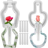 DaKuan Silicone Resin Mold Set – Includes 2 Unique Hydroponic Vase Molds and 8 Test Tubes, DIY Epoxy Molds for Flower Decoration, Home Crafts, Gift Making