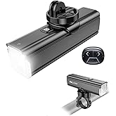 ROCKBROS Bike Light 1500 Lumen Bike Front Light IPX6 Waterproof 5 Modes Bike Headlight 5500mAh USB-C Rechargeable Bike Light