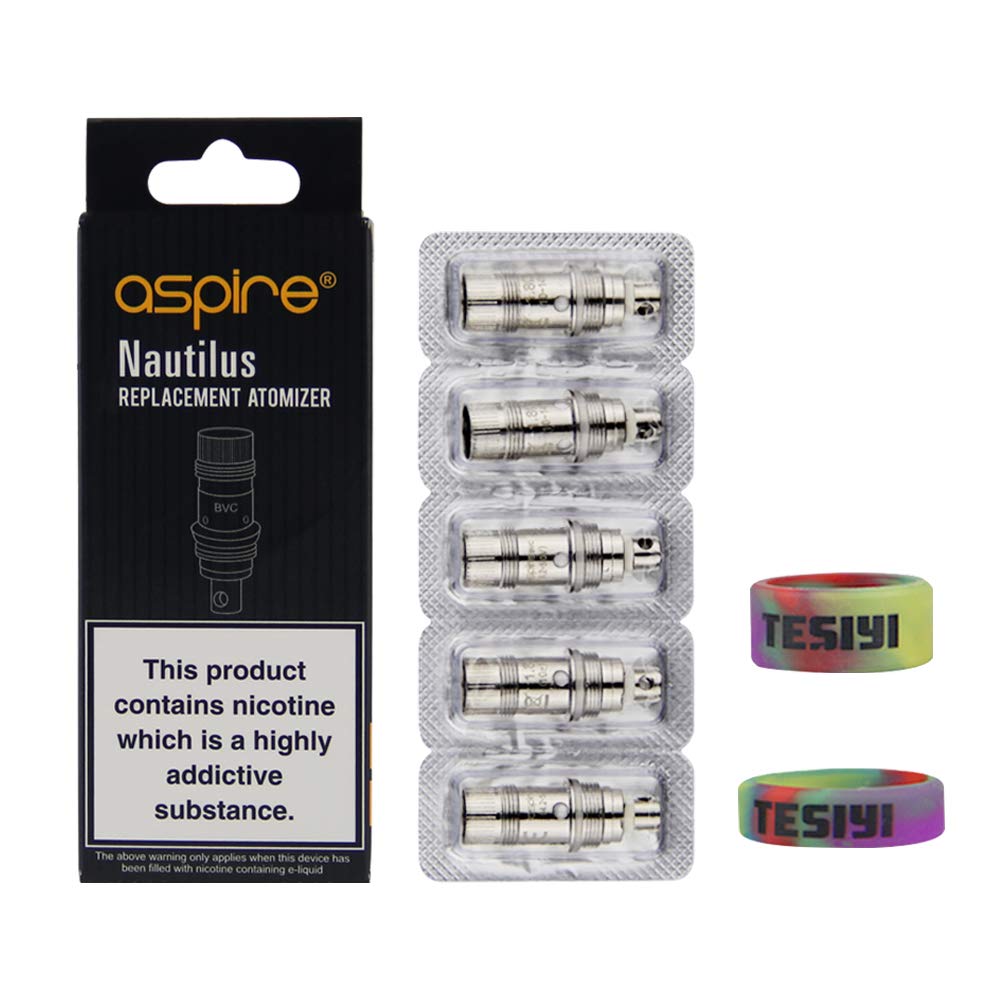 Aspire Nautilus Replacement Atomizer BVC Coils 1.8ohm for Aspire Nautilus Mini 2 2s K3 Atomiser Zelos 2 K3 Nautilus AIO Premium Starter Kit Pack of 5