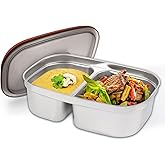 NestDin 1.5L Electric Lunch Box Inner Container with Lid, Compatible 1.5L, Dual Compartments Food Container Replacement, Dishwasher Safe