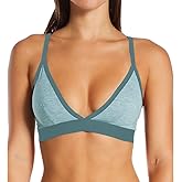 Maidenform Womens Naturally Soft Stretch Fit Wirefree Triangle Bralette, Blue/Indigo, X-Large