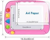 SGILE Large Magnetic Drawing Board for Kids 1 2 3 4 Years Pink Etch Sketch Pad view 2