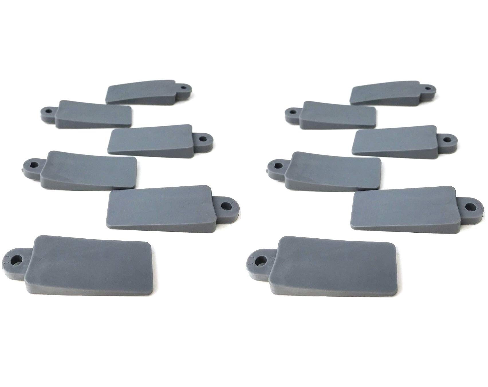 Merriway BH05592 (12 Pcs) Soft Rubber Window Table Furniture Wedge Dark Grey - Pack of 12 Pieces