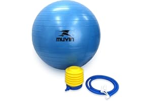 Bola de Pilates 65cm Muvin – Antiestouro – Suporta até 300kg – Com Bomba – Ginástica – Fitness – Pilates – Yoga – Fisioterapia – Flexibilidade – Fortalecimento – Tonificação –– Fácil Limpeza