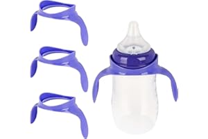 XUNICUTE Baby Bottle Handles for Lansinoh Baby Bottles, Compatible Ergonomic Lansinoh Bottle Holder for Newborn, 3 Pack, Purple