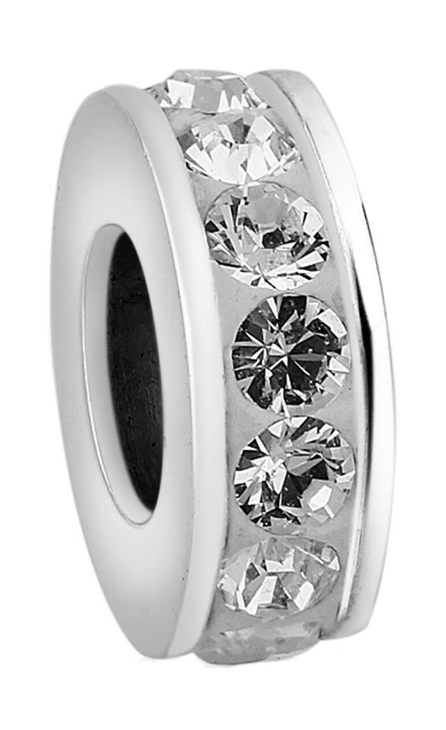 Nenalina Crystal Charm White, 925 Sterling Silver, fit Pandora Bracelet, 718077-001