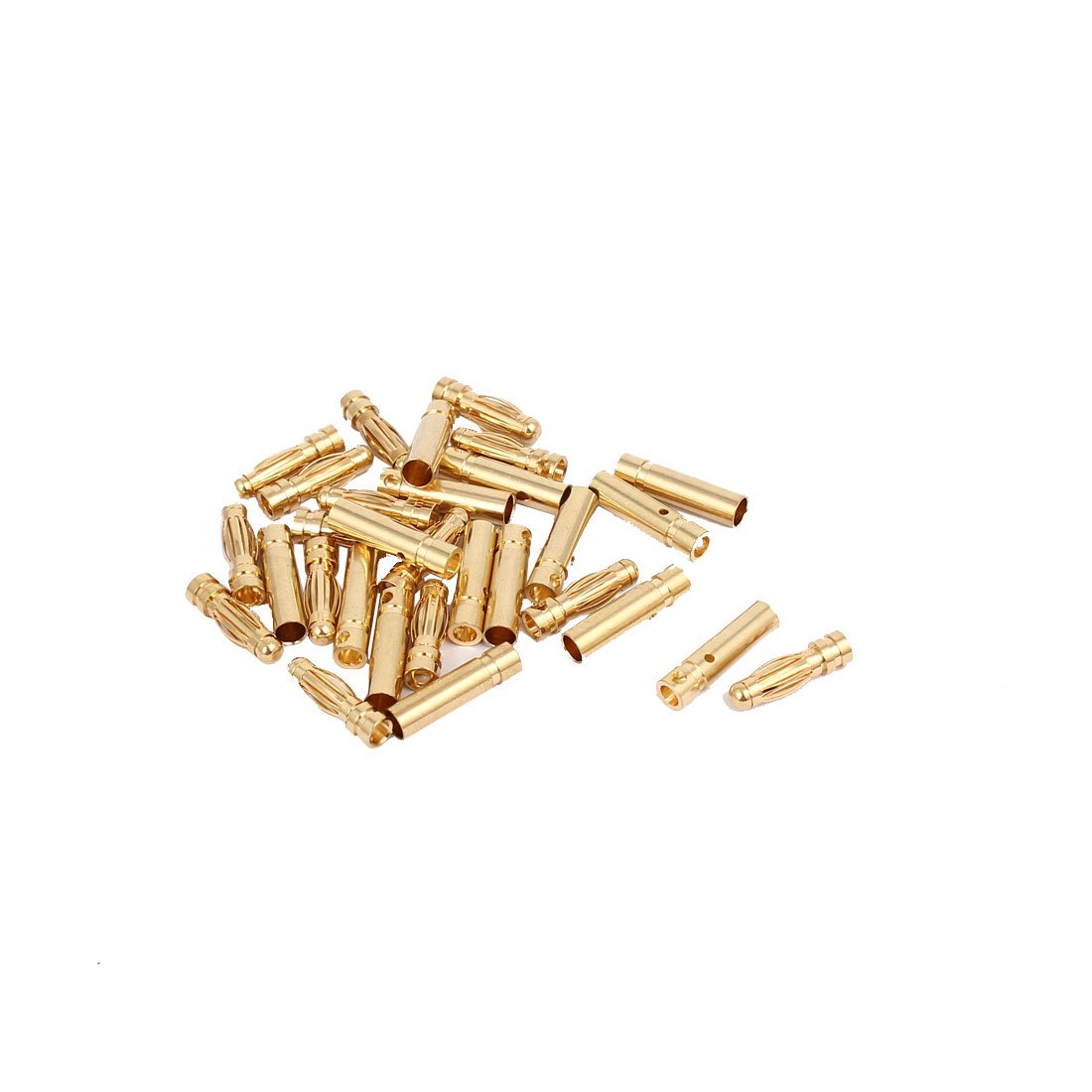 sourcing map 3mm Female Male Banana RC Model Charger Connector Set Gold Tone 15 Pairs