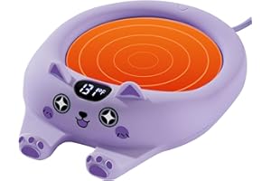 PUSEE Coffee Mug Warmer with Auto Shut Off, 3 Temp Control, Candle Warmer Plate, Enjoy Warm Coffee & Tea, Gifts for Women & M