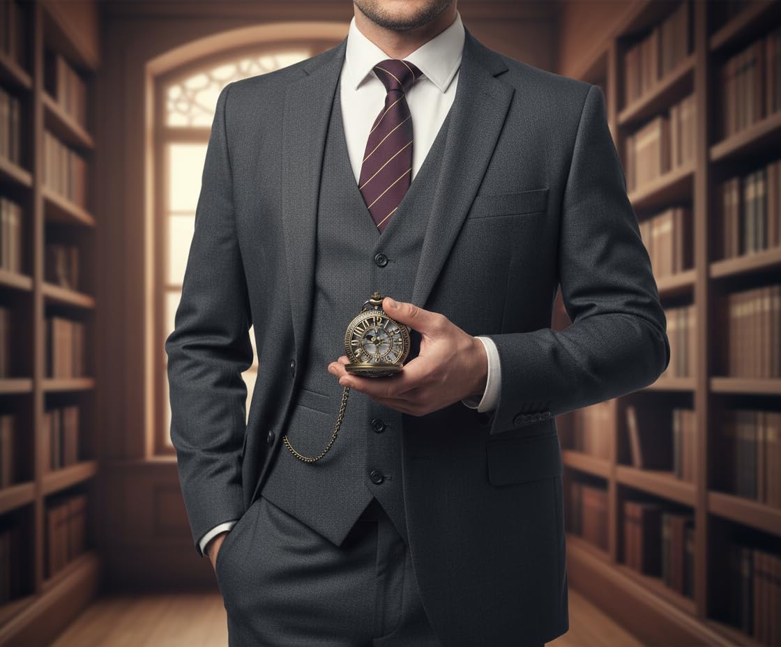 I-MART Retro Antique Bronze Pocket Watch with 31