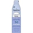 Coppertone Every Tone Sunscreen Spray SPF 50, Lightweight, Blends in Clear Sunscreen for All Skin Tones, Formulated with Nourishing Vitamin E, 5 Oz Bottle