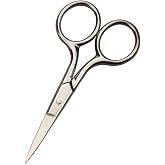 Motanar Professional Grooming Scissors for Men Facial Hair Removal | Personal Care, Ear Nose Eyebrow Trimming, Stainless Steel Fine Straight Tip Scissors