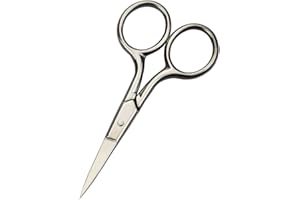 Motanar Professional Grooming Scissors for Personal Care Facial Hair Removal and Ear Nose Eyebrow Trimming Stainless Steel Fine Straight Tip Scissors Men