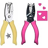 Fiskars 1/4 Inch Hand Punch, Heart and Star Combo Bundle
