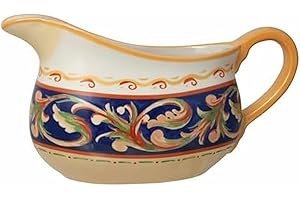 Pfaltzgraff Villa Della Luna Italian Scroll Stoneware Large Gravy Boat, 30 Ounce