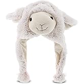 DolliBu Plush Hat – Soft Fleece Beanie with Ear Flaps, Warm Winter Hat for Kids, Teens & Adults – Funny Costume, One Size