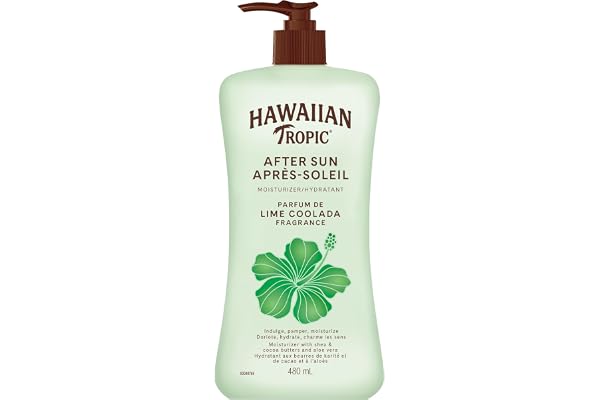 Hawaiian Tropic Lime Coolada After Sun Lotion, 480mL | After Sun Care, Daily Moisturizing Lotion, Body Lotion, Aloe, Cocoa Bu