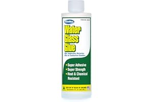 ComStar Water Glass Glue, High Temperature Combustion Chamber Glue, Super Strong Adhesive for Boilers & Furnaces, Heat & Chemical Resistant, Repairs & Sets Refractory Chambers, 8 Oz (40-409)