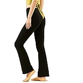 Daydance Black Bootcut Jazz Dance Pants for Women, Comfy Sweatpants for Workout, Exercise, Yoga