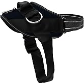 ShawnCo Essential Dog Harness, No-Pull Pet Vest with 3 Leash Clips, No Choke, Reflective, Adjustable and Padded, for Easy Walking and Training for Small, Medium and Large Dogs (Midnight, L)