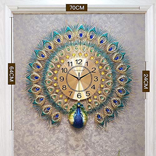 MagicPro Peacock Wall Clock Big Size Pricepulse