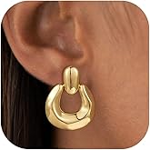 Awinesn Clip on Earrings for Women Hypoallergenic Statement Retro Clip Earrings 14K Gold/Silver Plated Hoop Dangle Earrings 5A Cubic Zirconia Round Multiple Styles for Women Fashion Trendy Jewelry Gifts