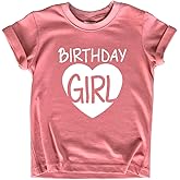 Birthday Girl Shirt Heart Girls Birthday Outfit Toddler Baby 1st 2nd 3rd 4th 5th 6th 7th tee