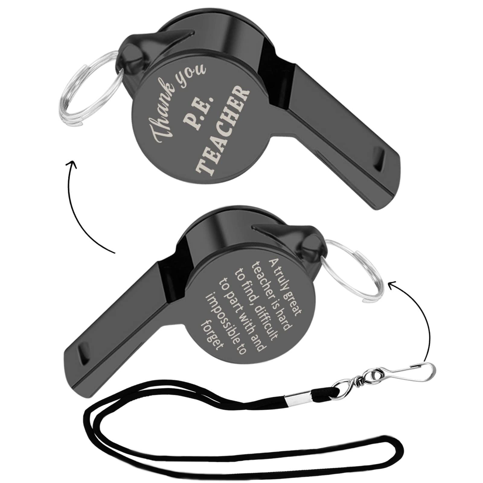 BNQL PE Teacher Gifts Whistle Physical Education Teacher Appreciation Gifts Thank You Gifts A Truly Great Teacher is Hard to Find (pe teacher whistle)