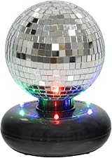 Global Gizmos Mini Disco Ball Light-Up 5 Inch USB Powered Party Tabletop view 1