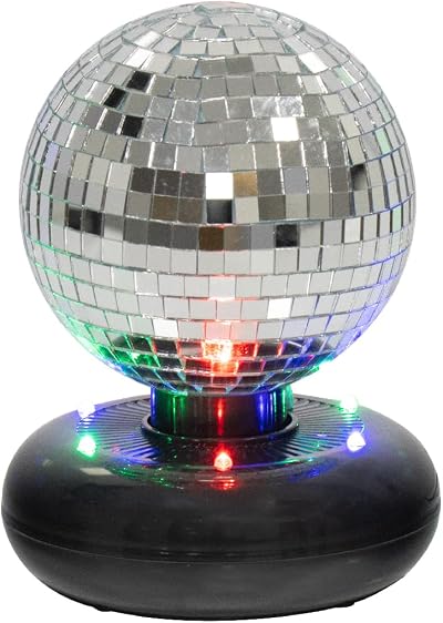 Global Gizmos Mini Disco Ball Light-Up 5 Inch USB Powered Party Tabletop