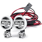 Que-T 2pcs Round Light Headlight Spotlight for 1: 10 RC Trx4 TRX6 SCX10 90046 RC Car