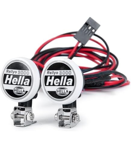 Phares LED Pour RC Crawler INJORA - 4 Spots Blancs, 5-7.4V - Compatible Axial SCX10, TRX-4, Redcat