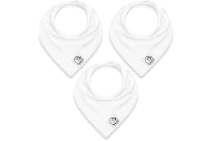 Giggly Goose 3 Pack Baby Bibs for Boys & Girls | Cotton, Absorbent Drooling & Teething Bib | Thick, Adjustable Snap-on
