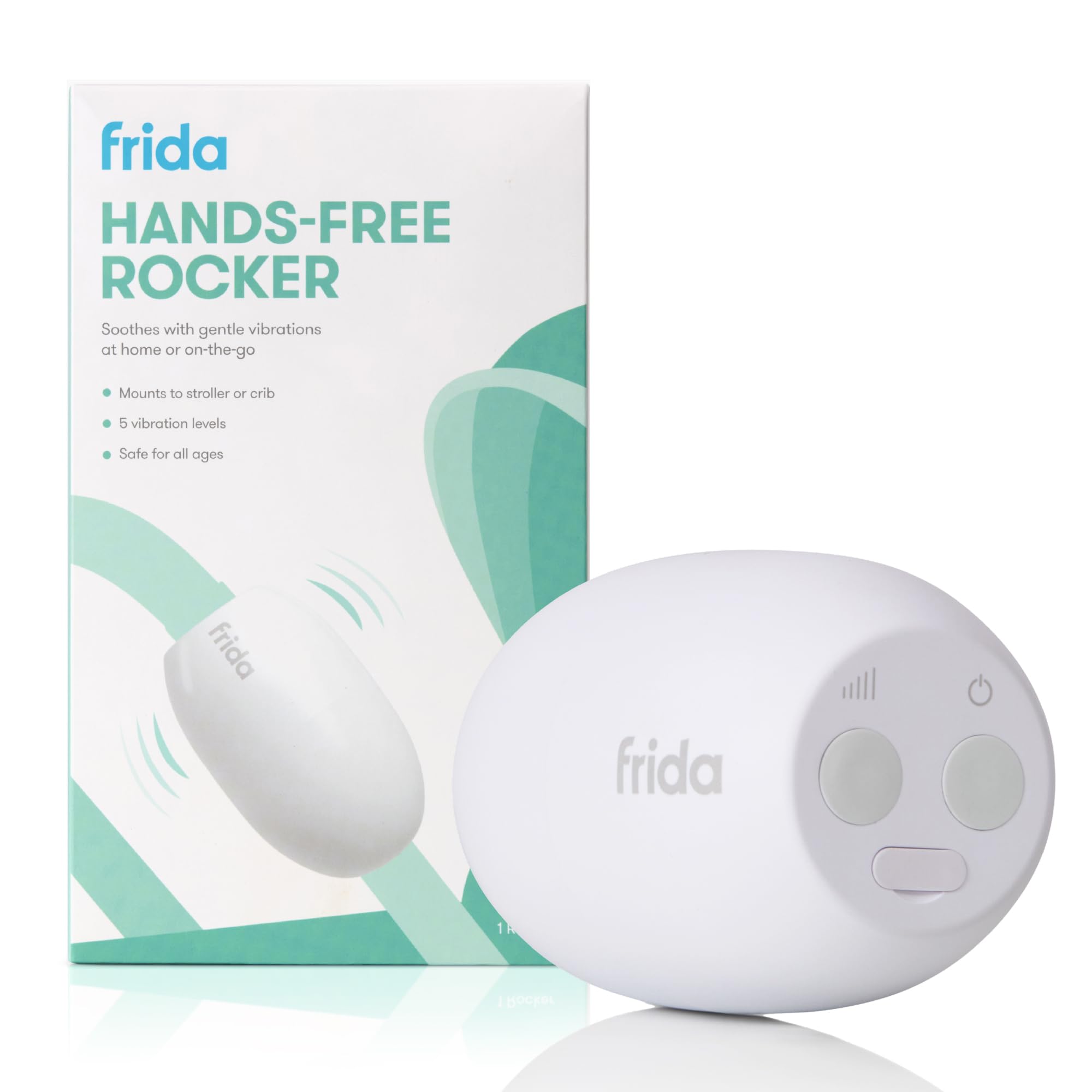 Photo 1 of Frida Baby Hands-Free Stroller Rocker Device with 5 Vibration Levels, Universal Stroller Accessories, Rechargeable Portable Rocker for Cribs & Strollers, Water-Resistant Baby Soother