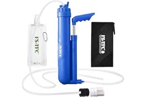 FS-TFC 6-Stage Portable Water Filter 0.01 Micron UF and CTO Improving Tastes Water Purifier Survival Gear 1.5L/Min Fast Flow for Hiking, Camping, Travel, and Emergency Preparedness