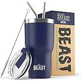 Beast 30 oz Tumbler Stainless Steel Vacuum Insulated Coffee Ice Cup Double Wall Travel Flask (Royal Blue)