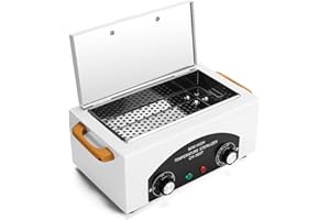 BUIFAC High Temperature Metal Tool Cleaning Box, 122℉-428℉, 2L Dry Heat Cleaning Cabinet with Adjustable Temperature and Timer, For Laboratories Hairdressing SPA Metal Tools Cleaning