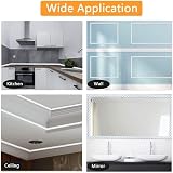 Zayejod 5M PVC Wallpaper Border Self Adhesive White 10mm Flexible Molding view 5