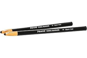 DIXON Industrial Phano Peel-Off China Markers Pencils, Black, 2-Pack (30771)