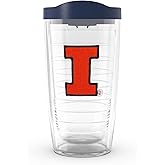 Tervis Illinois Fighting Illini - Primary Logo Made in USA Double Walled Insulated Tumbler Travel Cup Keeps Drinks Cold & Hot, 16oz, Classic