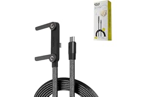 2-in-1 Invisible Holder Charger Cable, Fast Charging Cord with Built-in Phone Stand, 240W Super Fast Charging Cable & Phone S