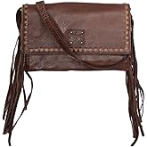 STS Ranchwear Womens Indie Harper Walnut Buffalo Leather Crossbody Bag