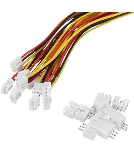 30 Pezzi (15 Paia) Connettori JST PH 2.0 4 Pin Con Cavo 150mm 26AWG – Maschio E Femmina