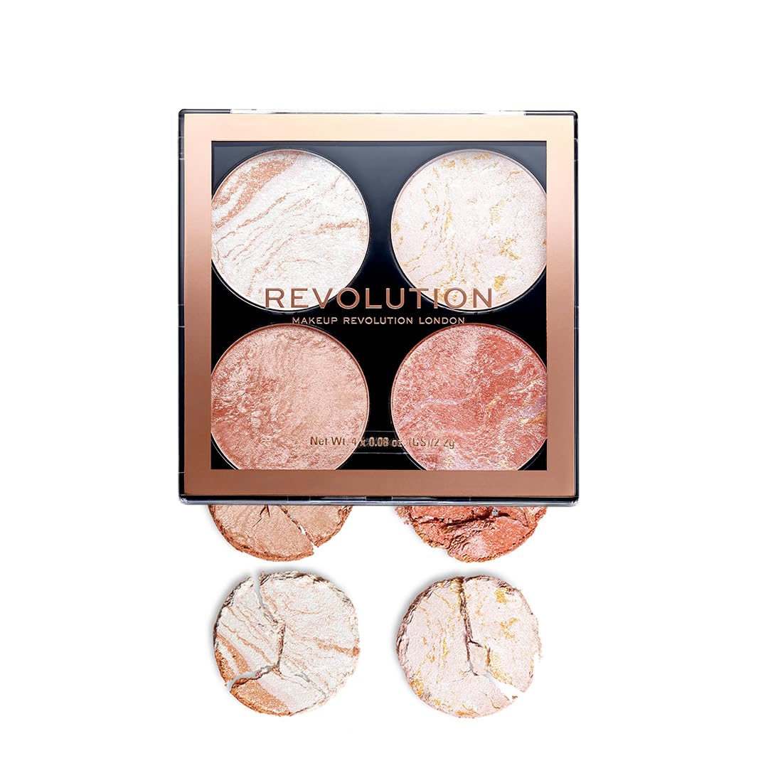 MakeUp Revolution - Cheek Kit - Contouring & Highlighting Palette - Multicoloured, Shimmery, Full Coverage