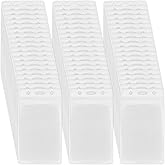 100PCS Clear Plastic Luggage Tags Bulk,Bag Tags for Luggage Backpacks, ID Card Badge Label Holder,for Suitcases, Backpacks,Office Business Travel Supplies